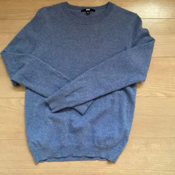 유니클로 캐시미어 스웨터 블루 L 사이즈