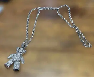 실버 테디베어 목걸이