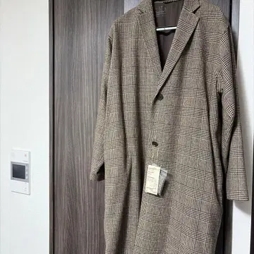 무인양품 재생 울 혼방 체스터 코트 L-XL 브라운 계열 남녀 공용