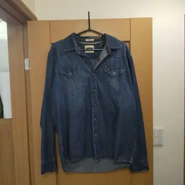 Wrangler 인디고 긴팔 데님 셔츠