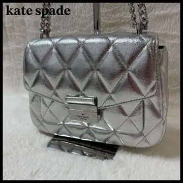 새상품급 케이트 스페이드 숄더백 2way 퀼팅 체인 은색