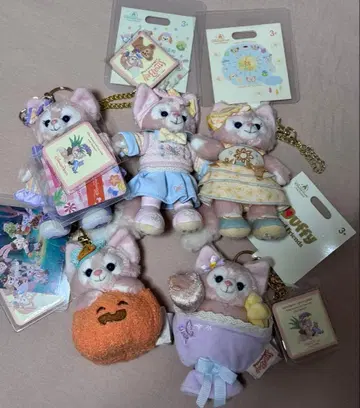 리나벨 봉제 인형 키링 5세트