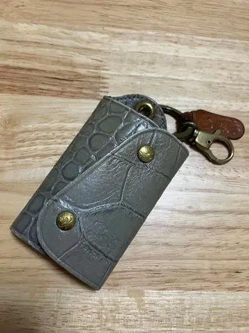 일비종떼 그레이 크로커다일 패턴 키케이스