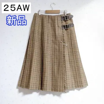 새상품 25AW 이번 시즌 신상 O'neil 타탄 체크 플리츠 스커트