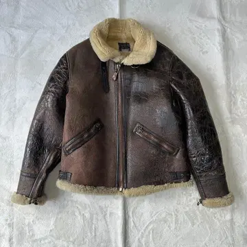 AVIREX 아비렉스 B-9 플라이트 자켓 가죽 자켓 36