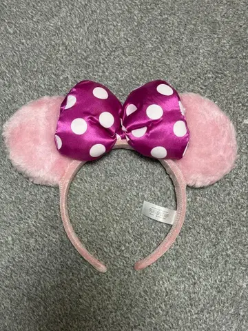 홍콩 디즈니랜드 머리띠 미니 핑크 도트