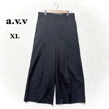 아베베 와이드 팬츠 백 밴딩 턱 XL 블랙 빅 사이즈 무지