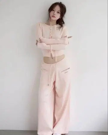 [최저가] Candice pants set up andmary pink