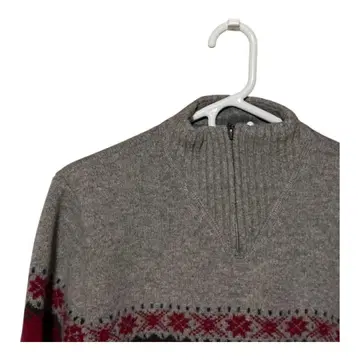 1434 울리치 페어아일 패턴 하프 지퍼 스웨터 여성용 구제 의류