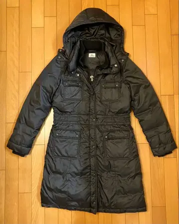 새상품급 라코스테 후드 부착 다운 코트 블랙 40