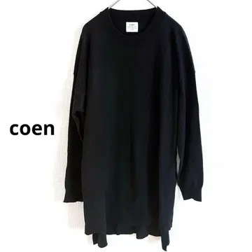 coen 롱 니트 블랙 심플 EASYChic 여성용