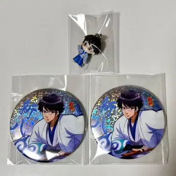 은혼 시무라 신파치 스윙 홀로그램 캔뱃지 세트