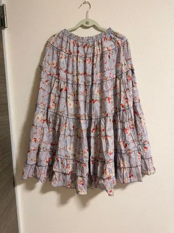 Pink House 플라워 프린트 플레어 스커트