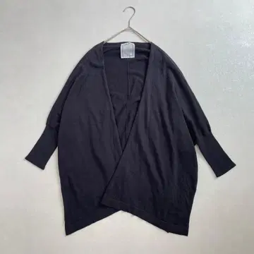 새상품급 BEARDSLEY 하늘하늘 하오리 가디건 드레이프 슬릿 네이비