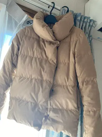 PLST 베이지 다운 자켓 카멜 S