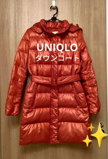 유니클로 후드 부착 다운 코트 다운 80% 사이즈 S