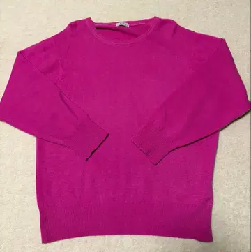 캐시미어100 S.T.C. 핑크 긴팔 스웨터