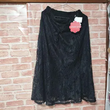 새상품 시마무라 Komachi 블랙 3L 레이스 플레어 스커트