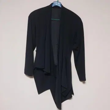 노카라 블랙 자켓 비대칭