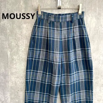 MOUSSY 체크 턱 팬츠 캐주얼 깔끔 고급 심플