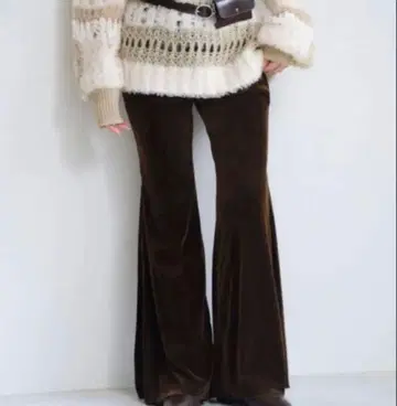 Kastane 카스타네 벨로아 튤 팬츠 브라운 사이즈 0