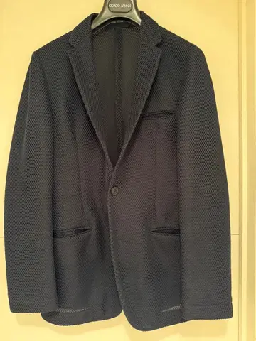 ARMANI 아르마니 자켓 다크 네이비 메쉬 48 사이즈