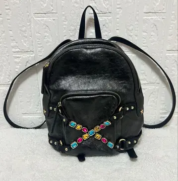 레어 이탈리아제 TOSCA BLU 컬러풀 스톤 스터드 백팩