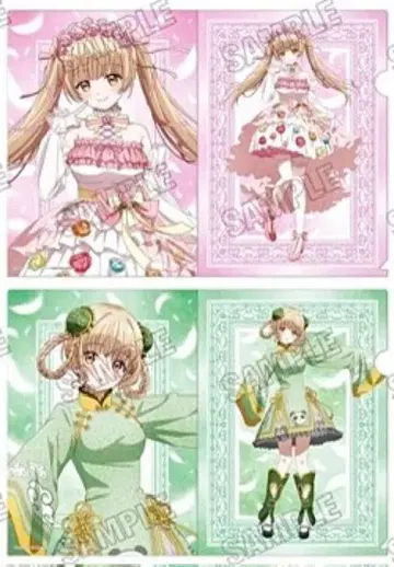 옆집 천사님 시이나 마히루 클리어 파일 2장 세트 플라워 원피스 차이나