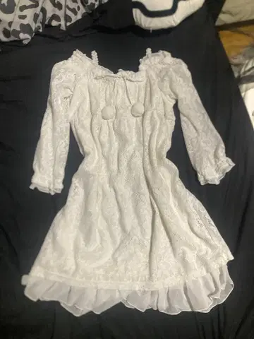 레이스 오프숄더 미니 원피스 그런지 y2k