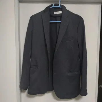 다크 그레이 테일러드 자켓 울 혼방