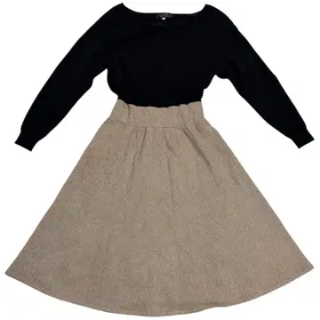 저스길리티 니트 x 트위드 도킹 원피스 2