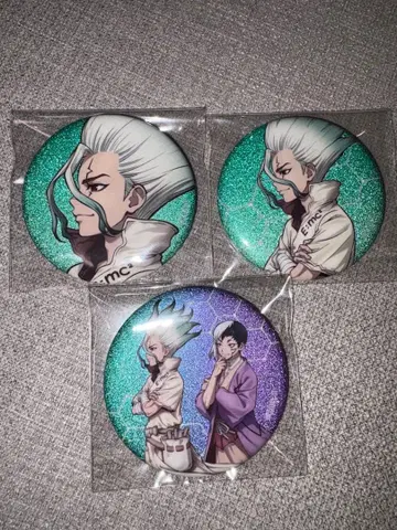 Dr.STONE 점프 페스타 AMNIBUS 캔뱃지 특전 엽서 센쿠