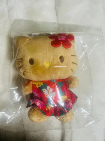 하와이안 헬로키티 일광화상 봉제 인형 키링