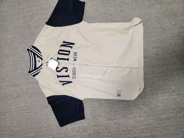 VISION STREET WEAR 저지 L 사이즈 아이보리/네이비