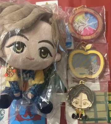 미세스 후지사와 료카 제일복권 봉제 인형 키링 4종 세트