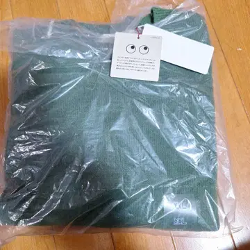 UNIQLO 프리미엄 라무 크루넥 스웨터 XXL 그린