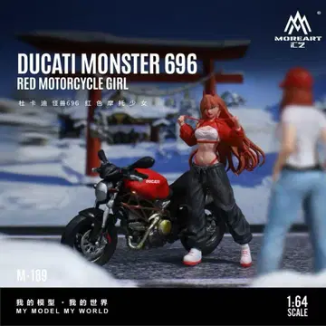 1/64 MoreArt 오토바이 DUCADI MONSTER 696 빨간색