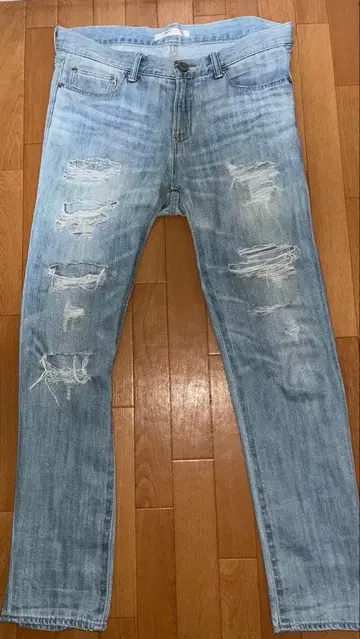 AZUL 라이트 블루 데미지 데님