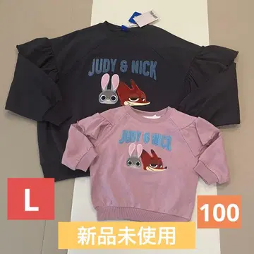 새상품 주토피아 가족 코디 페어 트레이닝복 L 100cm 주디와 닉