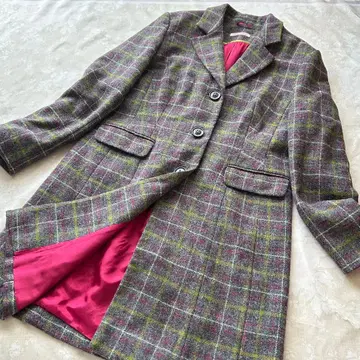 로라 애슐리 체스터 코트 체크 무늬 그레이 계열 사이즈 UK12