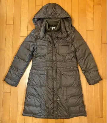 새상품급 라코스테 후드 부착 다운 코트 카키 40