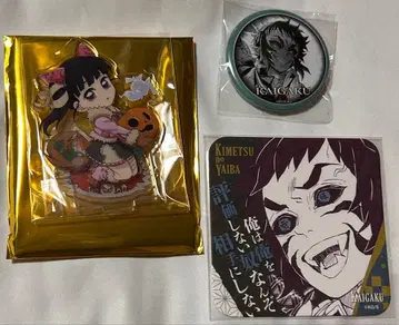 귀멸의 칼날 티저 기간 즐거운 복권 아트 코스터 캔 배지 카이가쿠 카나오