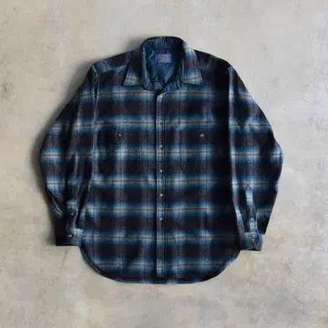 70s 펜들턴 섀도 체크 옴브레 보드 셔츠 울 셔츠 L