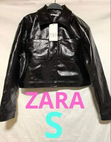 [ 택 포함 미사용 새상품 ] ZARA 페이크 가죽 자켓 S