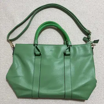 그린 토트백 뜨개질 핸들