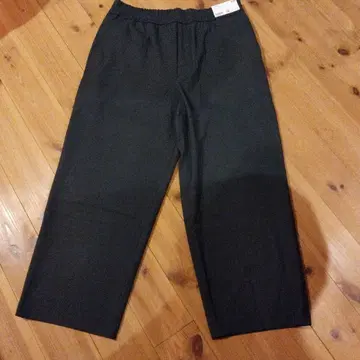 이지 와이드 테이퍼드 팬츠 L 다크 그레이