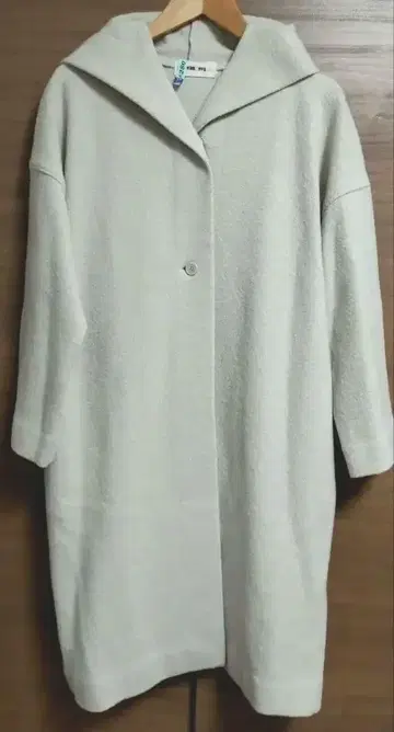 evam eva 프레스 울 후드 코트