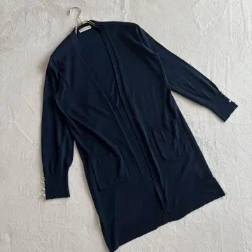 [헬시카렌] (M) 롱 니트 가디건 하이 게이지 소매에 펄 있음