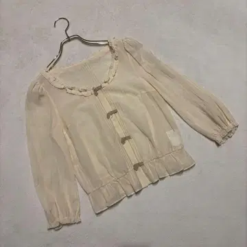 [ 질스튜어트 ] ( S ) 셔츠 블라우스 프론트 스냅 단추식 프릴