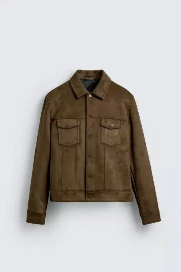 브라운 스웨이드 자켓